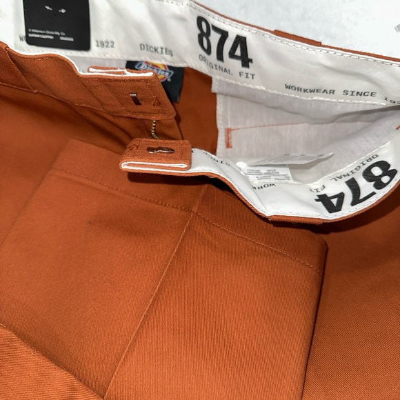 Dickies 874 pants original fit NWT 30x32 orange marron - Picture 3 of 7